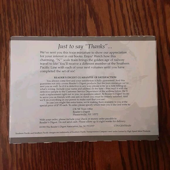 Reader's Digest Southern Pacific Model Train 6 Cars total New In Package - Picture 9 of 16